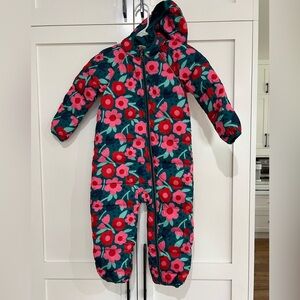 Hanna Andersson floral snowsuit, pristine condition